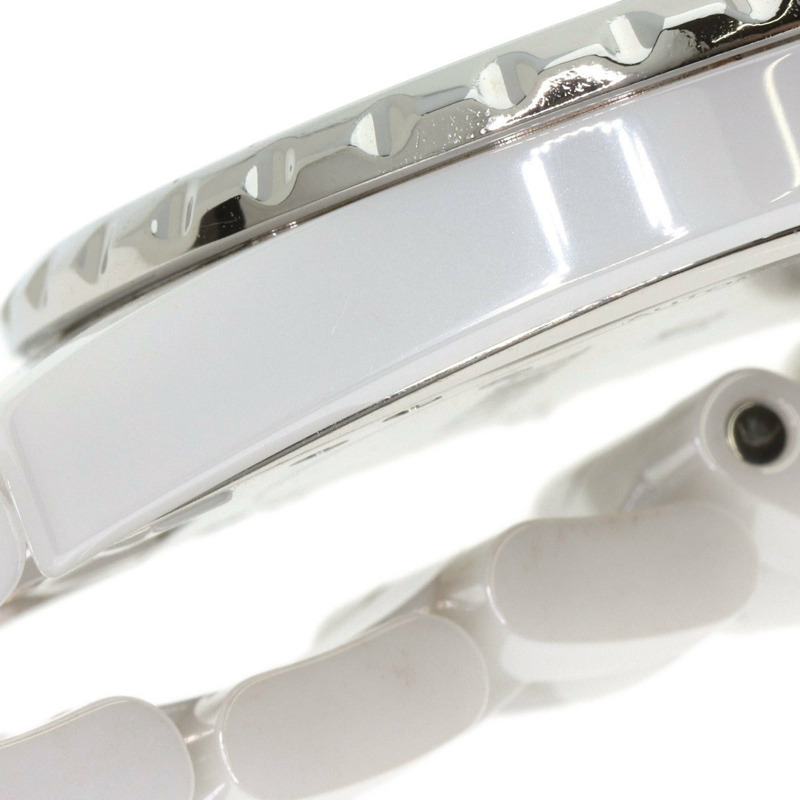 香奈兒 H3841 J12-365 男童鑽石白色陶瓷腕錶-9