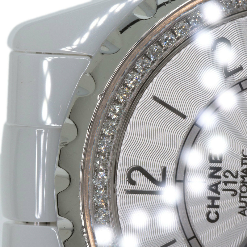 香奈兒 H3841 J12-365 男童鑽石白色陶瓷腕錶-10