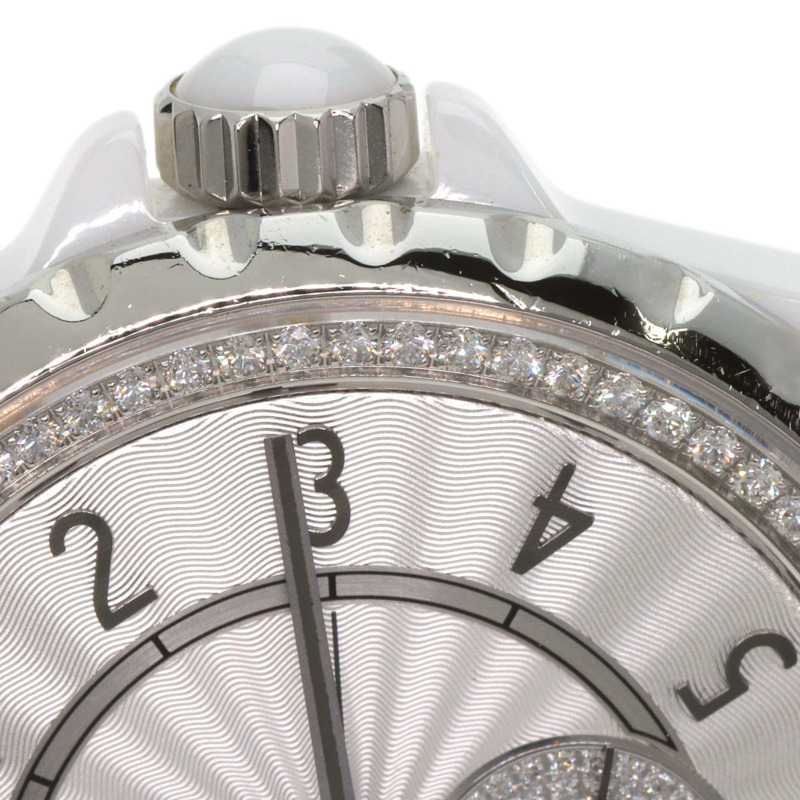 香奈兒 H3841 J12-365 男童鑽石白色陶瓷腕錶-11