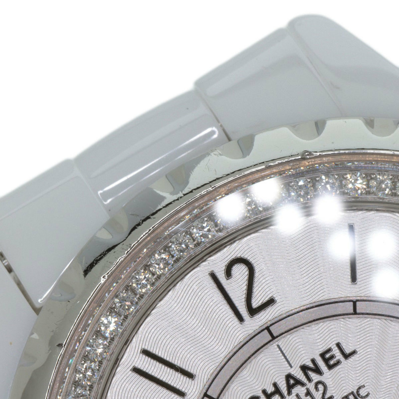 香奈兒 H3841 J12-365 男童鑽石白色陶瓷腕錶-22