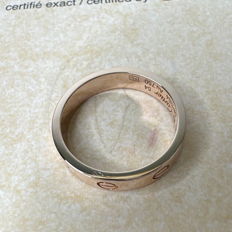 Cartier LOVE 18K玫瑰金單鑽戒指-8