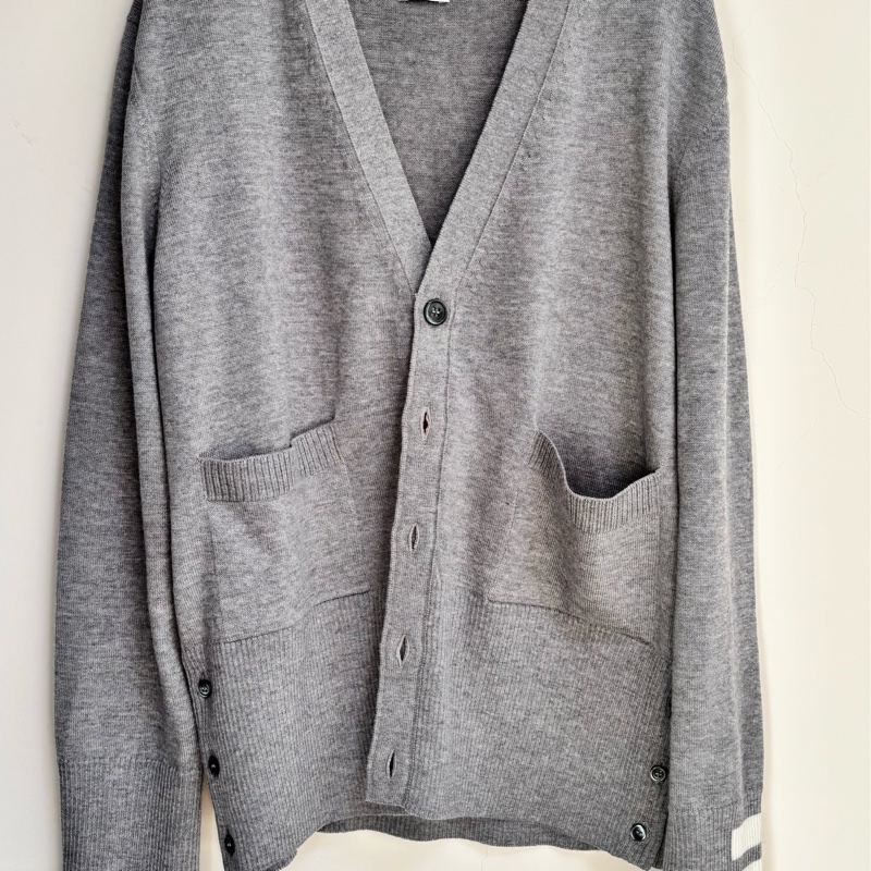 Thom Browne 經典灰色開襟外套 原價近五萬-0