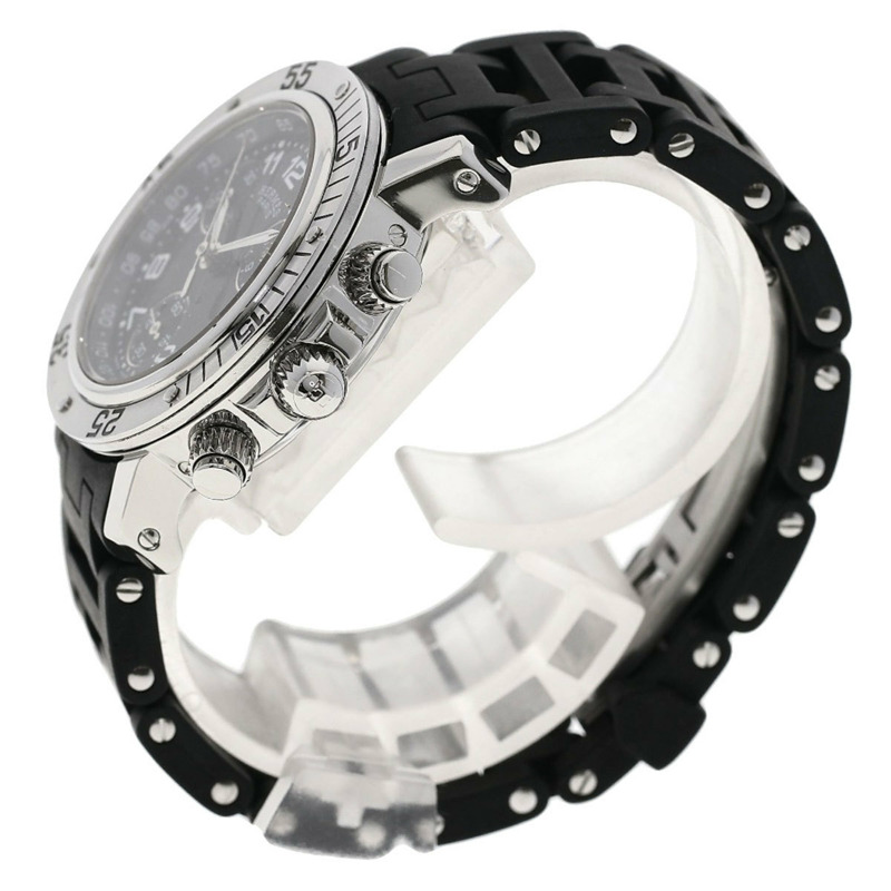 愛馬仕 CL2.315 Clipper 潛水計時腕錶，不鏽鋼和橡膠錶帶，女士款-1