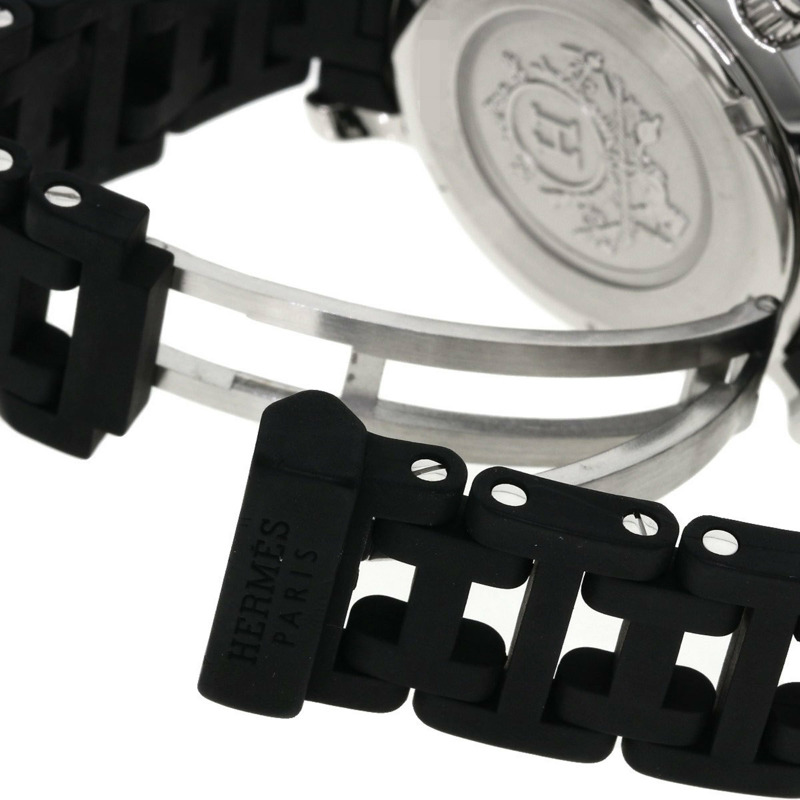 愛馬仕 CL2.315 Clipper 潛水計時腕錶，不鏽鋼和橡膠錶帶，女士款-7