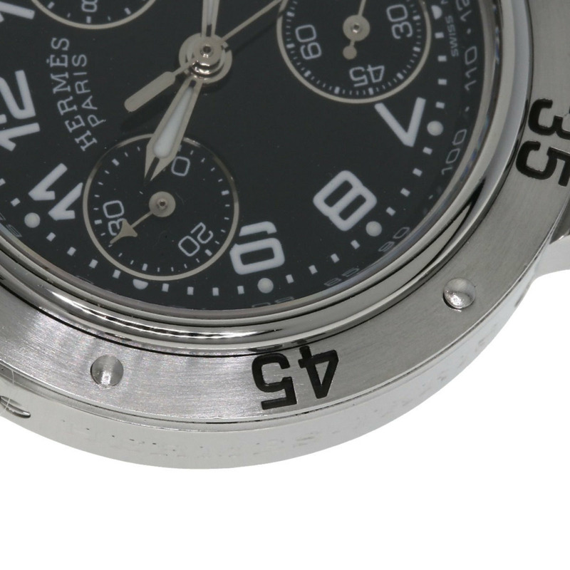 愛馬仕 CL2.315 Clipper 潛水計時腕錶，不鏽鋼和橡膠錶帶，女士款-14