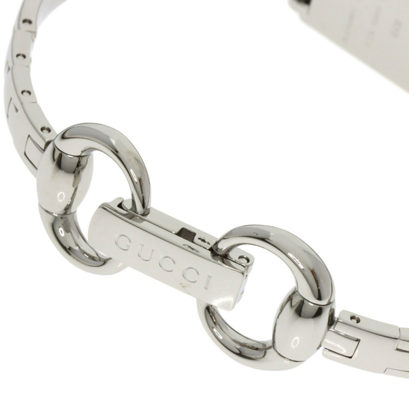 Gucci 109 GG 方形錶盤不鏽鋼女錶-7