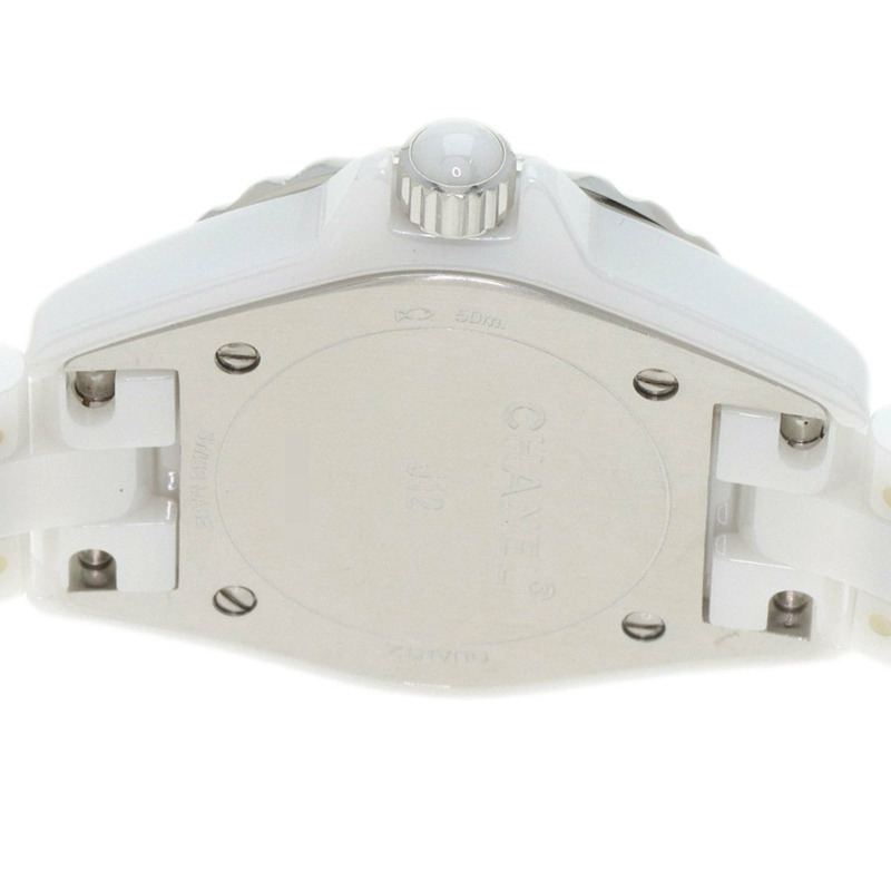 香奈兒 H2570 J12 29毫米 8P 鑲鑽白色陶瓷女錶-6