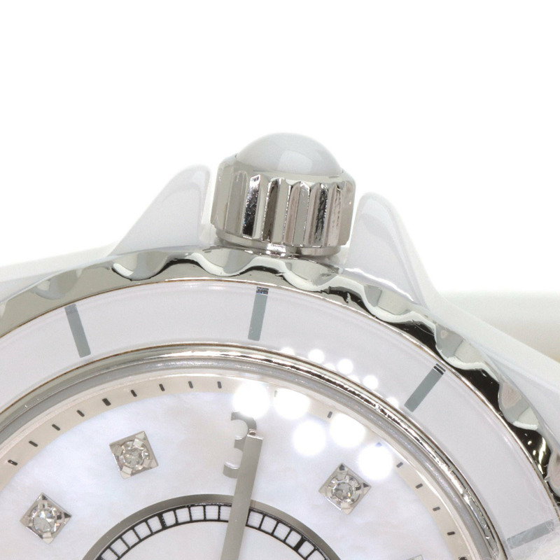 香奈兒 H2570 J12 29毫米 8P 鑲鑽白色陶瓷女錶-9