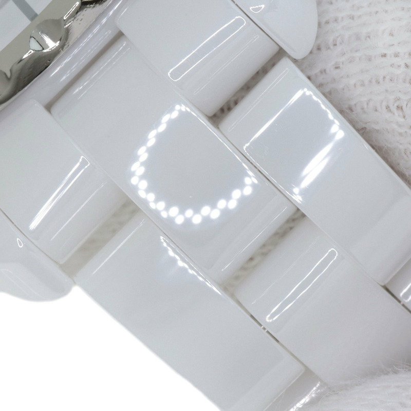 香奈兒 H2570 J12 29毫米 8P 鑲鑽白色陶瓷女錶-15