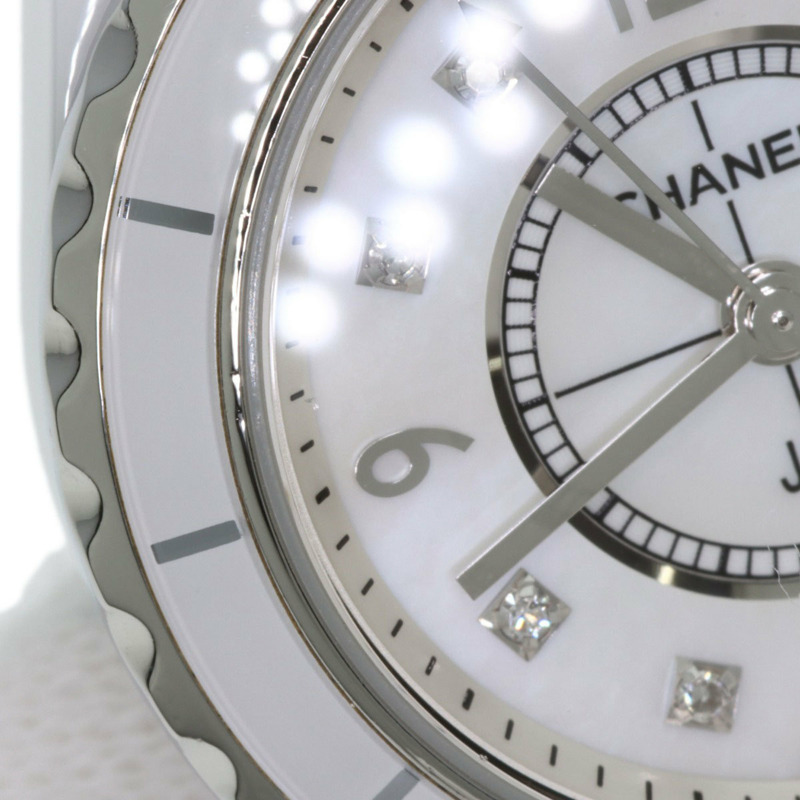 香奈兒 H2570 J12 29毫米 8P 鑲鑽白色陶瓷女錶-22