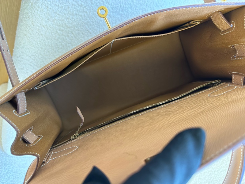 新到📍愛馬仕 Kelly 32 帆布拼皮 圈Y原始成色 品相極佳幾乎全新!拼色真的絕了,圈Y設計很特別,-8