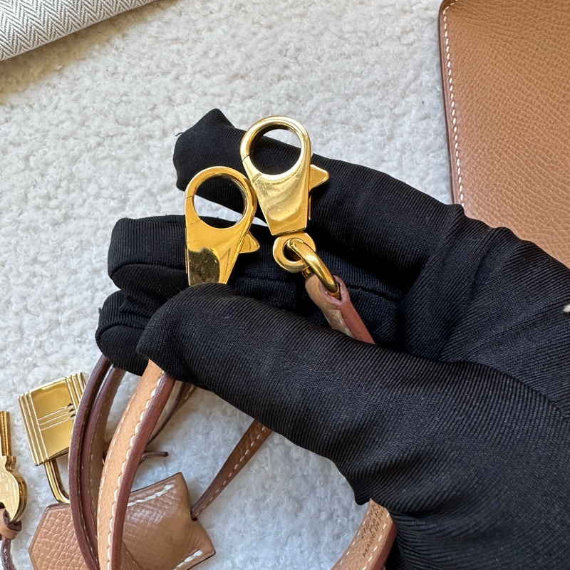 新到📍愛馬仕 Kelly 32 帆布拼皮 圈Y原始成色 品相極佳幾乎全新!拼色真的絕了,圈Y設計很特別,-26