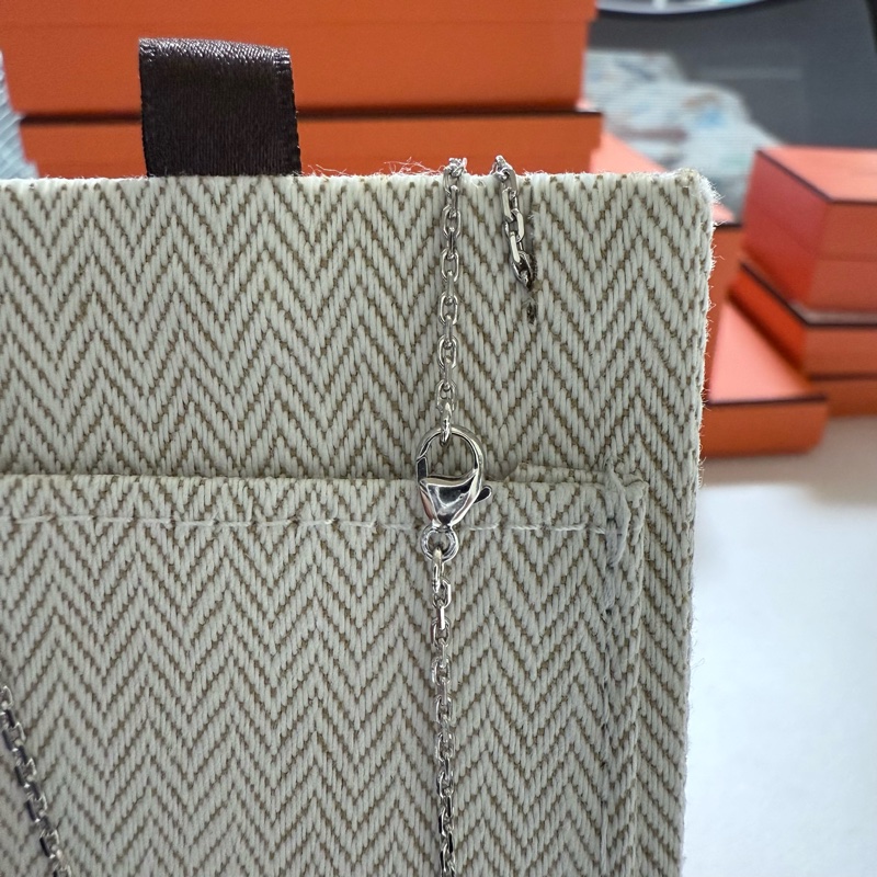 Hermes Mini Pop H項鍊 黑銀-3