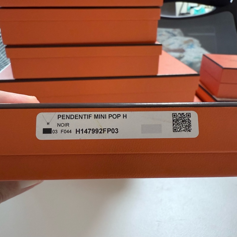 Hermes Mini Pop H項鍊 黑銀-10