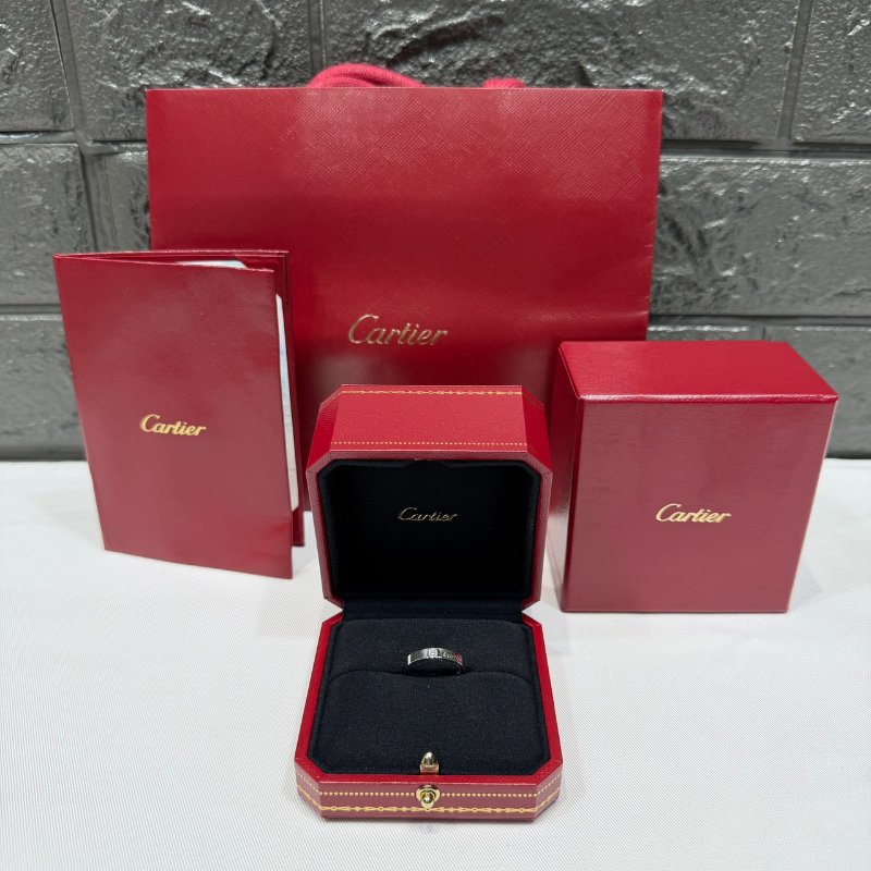 Cartier C DE CARTIER白金單鑽婚戒-0