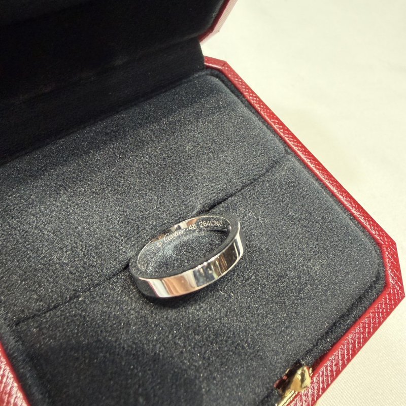 Cartier C DE CARTIER白金單鑽婚戒-2