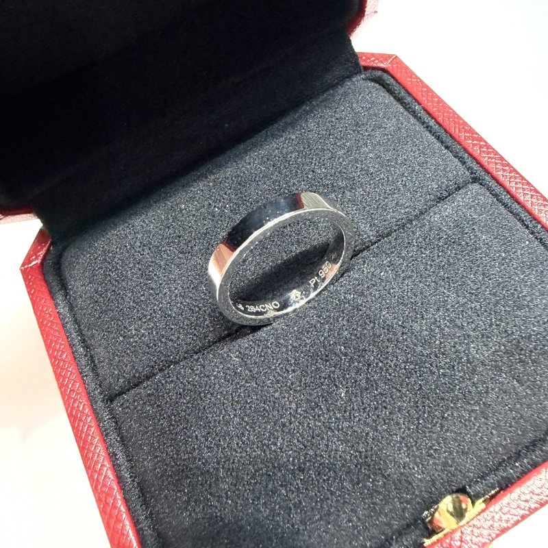 Cartier C DE CARTIER白金單鑽婚戒-3