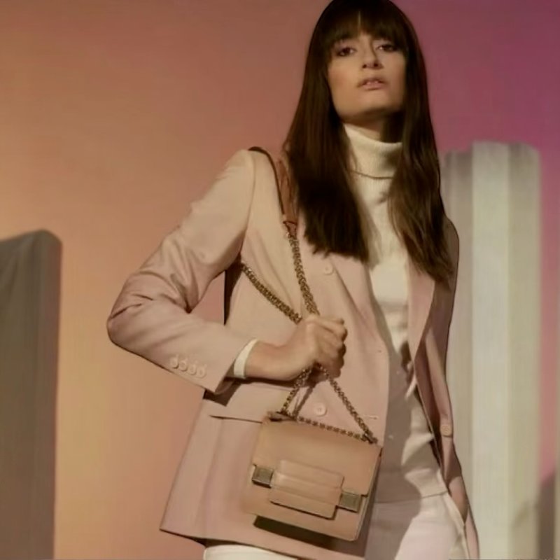 🎊佳節特賣🎁Delvaux Madame Chaine小型鍊帶牛皮肩揹包 白色/ 牛奶糖色-10