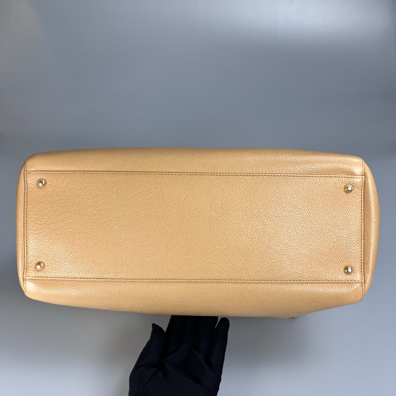 CHANEL 5開 奶茶色CABIAN 托特包-4