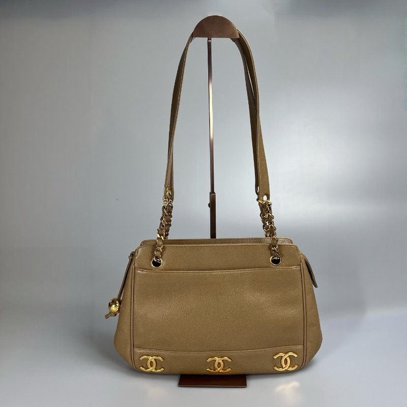 CHANEL 3開 奶茶TRIPLE COCO托特包-1