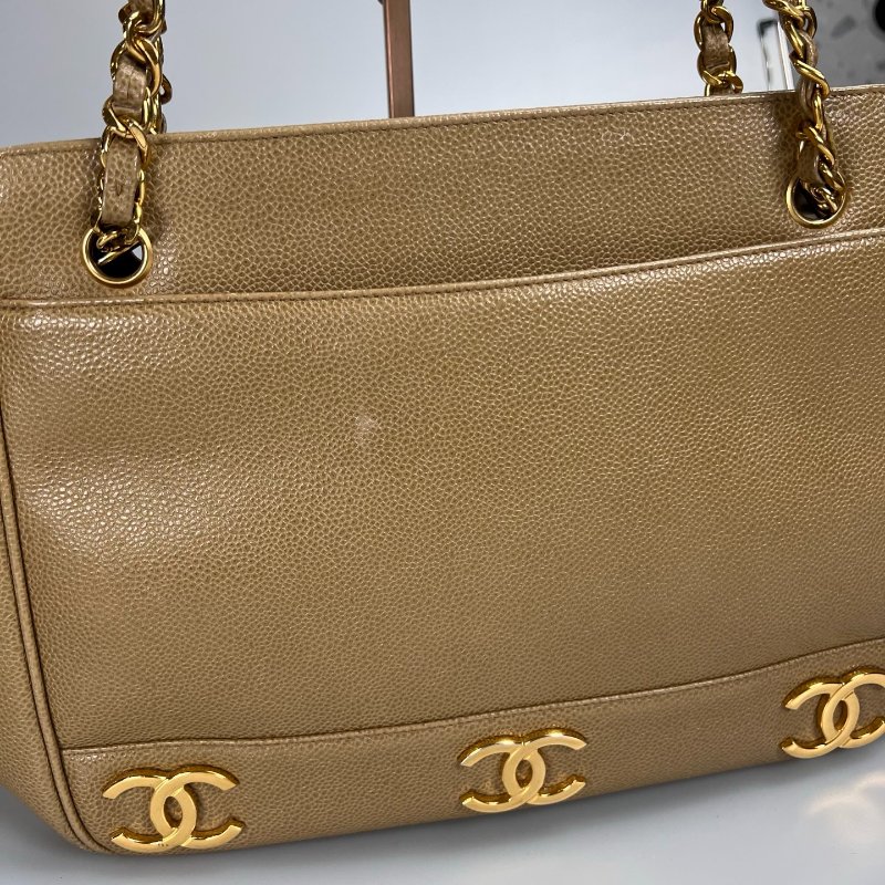 CHANEL 3開 奶茶TRIPLE COCO托特包-7