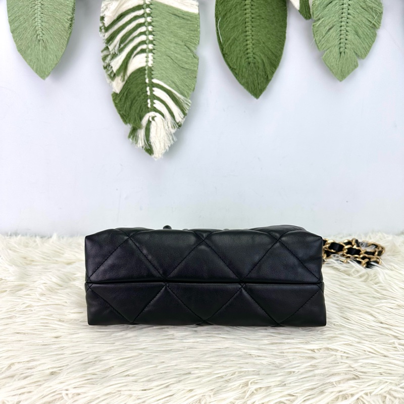 閑置品🌟CHANEL 22b 黑金羊皮鏈條Tote Bag 晶片款-5