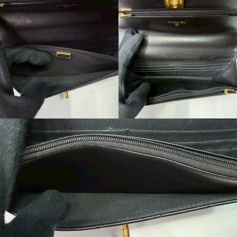 CHANEL 23A小羊皮獅頭鏈帶WOC-4