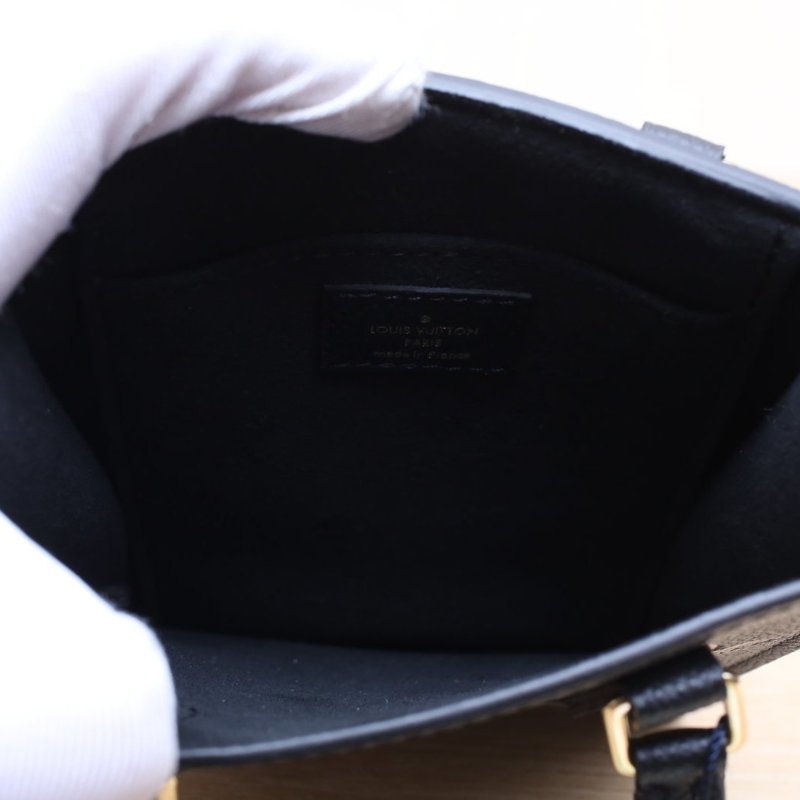 LOUIS VUITTON PETITSACPLAT琴譜包14黑白牛皮晶片肩背包-2