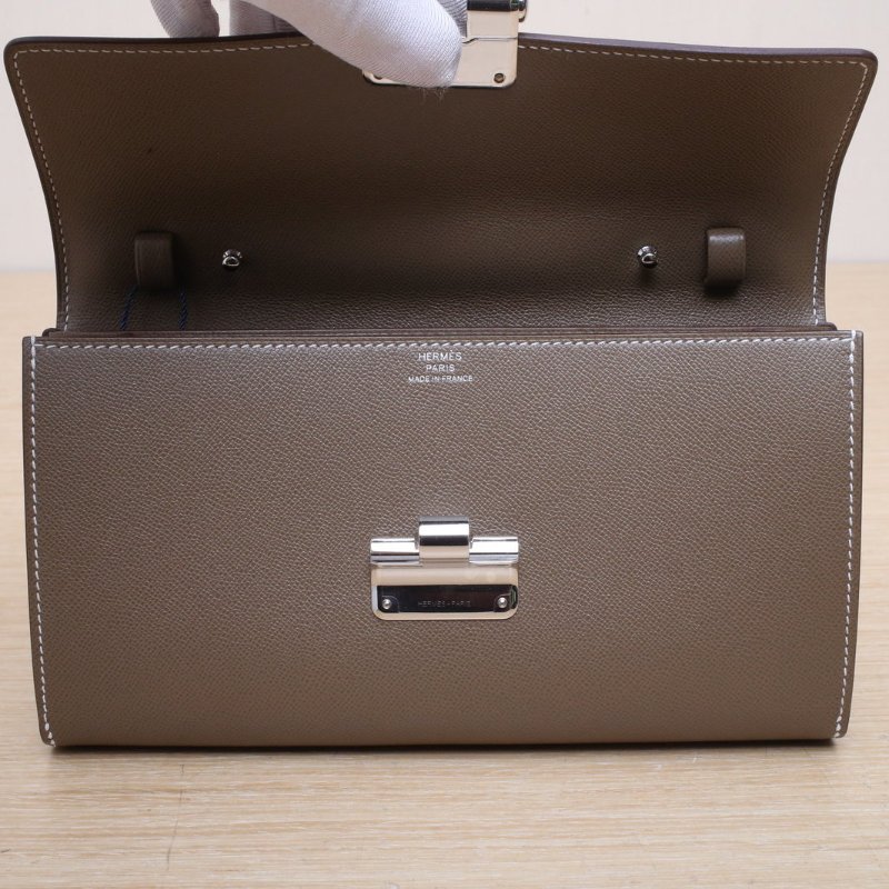 HERMES 18大象灰MADAME皮K2025銀扣charnieretogo斜跨包肩背包-2