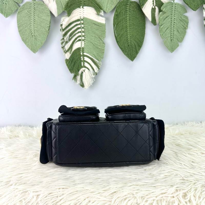 閑置品🌟25c 嬉皮款黑金羊皮HOBO Small Size 晶片款 2025年-5