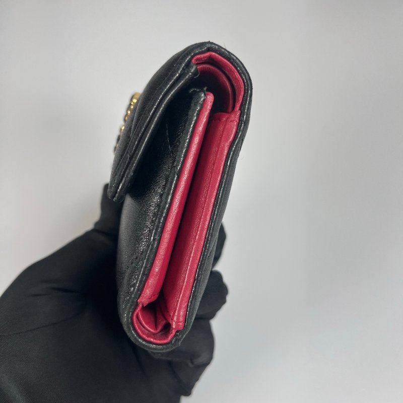 CHANEL 29開 黑金19三折短夾-2
