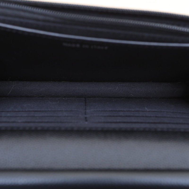 CHANEL 19BAG吸扣WOC19黑色荔枝牛皮晶片開皮穿鏈扣肩背包-2