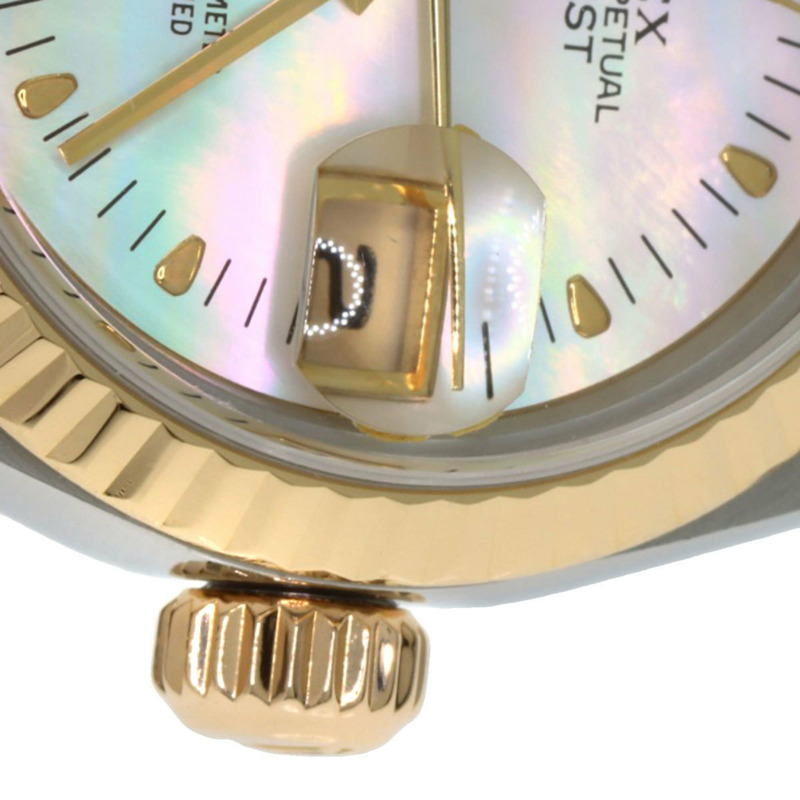 勞力士 79173N2BR 日誌型腕錶，黃色錶殼鑲嵌兩顆鑽石，不鏽鋼錶殼，18K金錶殼，女款-21