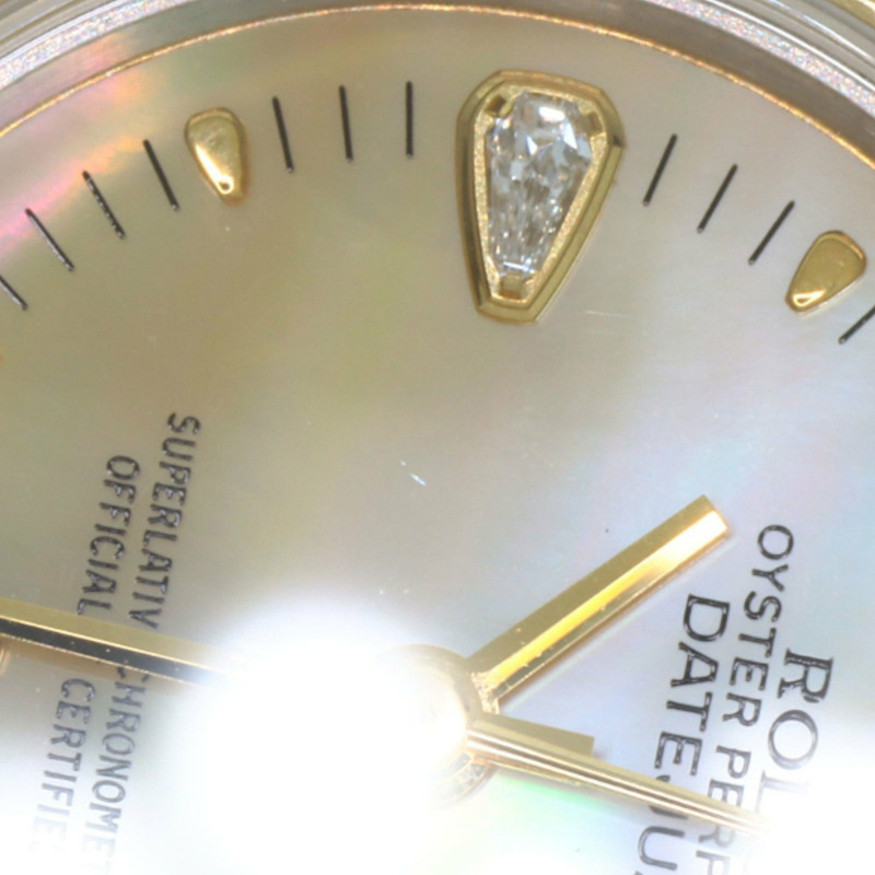 勞力士 79173N2BR 日誌型腕錶，黃色錶殼鑲嵌兩顆鑽石，不鏽鋼錶殼，18K金錶殼，女款-28