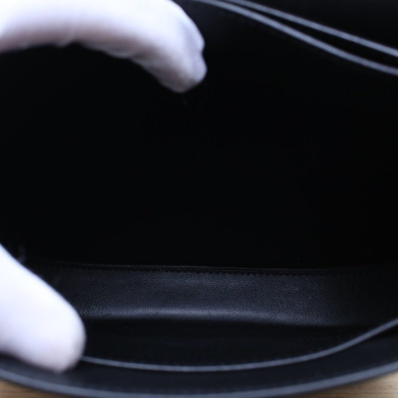 HERMES Mosaique馬賽克大號2189黑色MADAME皮D刻金扣肩背包-3