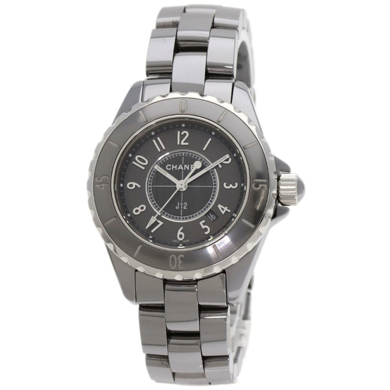 香奈兒 H2978 J12 Chromatic 33毫米女錶，鈦金屬和陶瓷材質-0