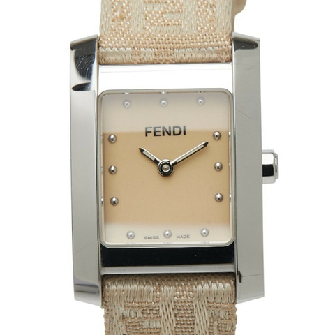 Fendi Horologi Classico 腕錶 7000L 石英機芯 米色錶盤 不鏽鋼錶帶 皮革錶帶 女士 FENDI