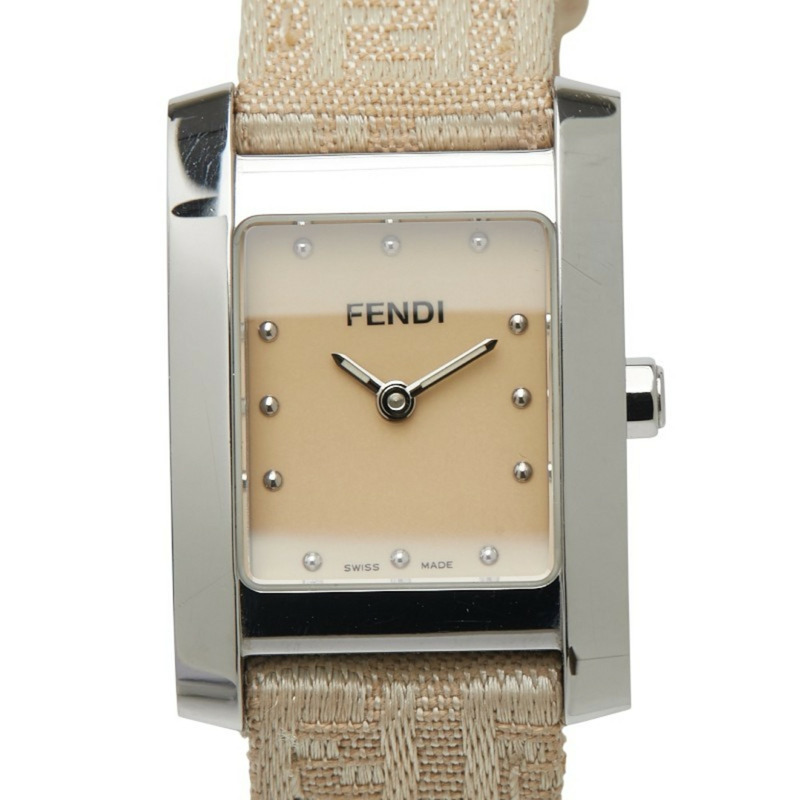 Fendi Horologi Classico 腕錶 7000L 石英機芯 米色錶盤 不鏽鋼錶帶 皮革錶帶 女士 FENDI-0