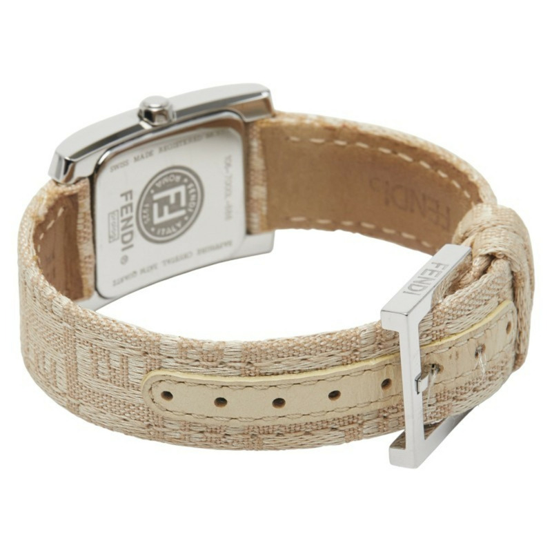 Fendi Horologi Classico 腕錶 7000L 石英機芯 米色錶盤 不鏽鋼錶帶 皮革錶帶 女士 FENDI-2