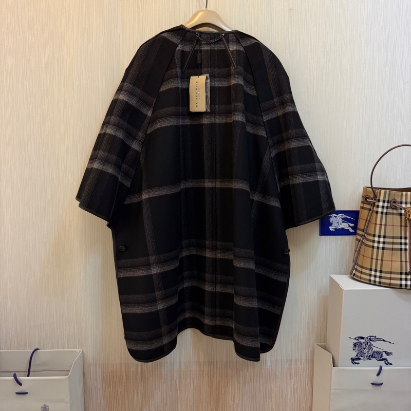 BURBERRY英國蜜色羊毛披肩斗篷L-15
