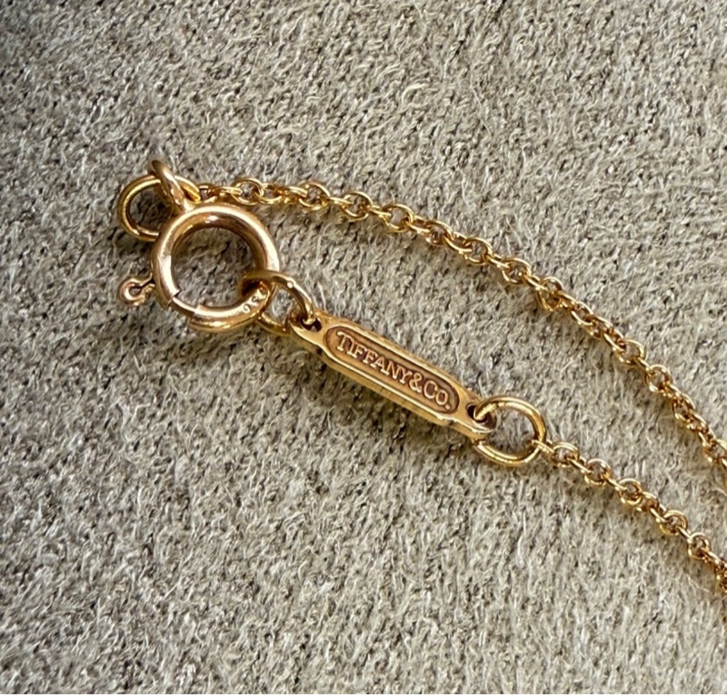 TIFFANY&CO 愛心鑽石項鍊 18k 750-3