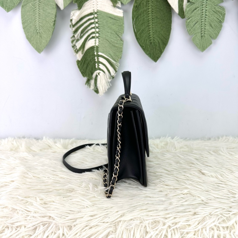 閑置品🌟CHANEL Coco Lady Medium Size 黑金牛皮 26cm-3