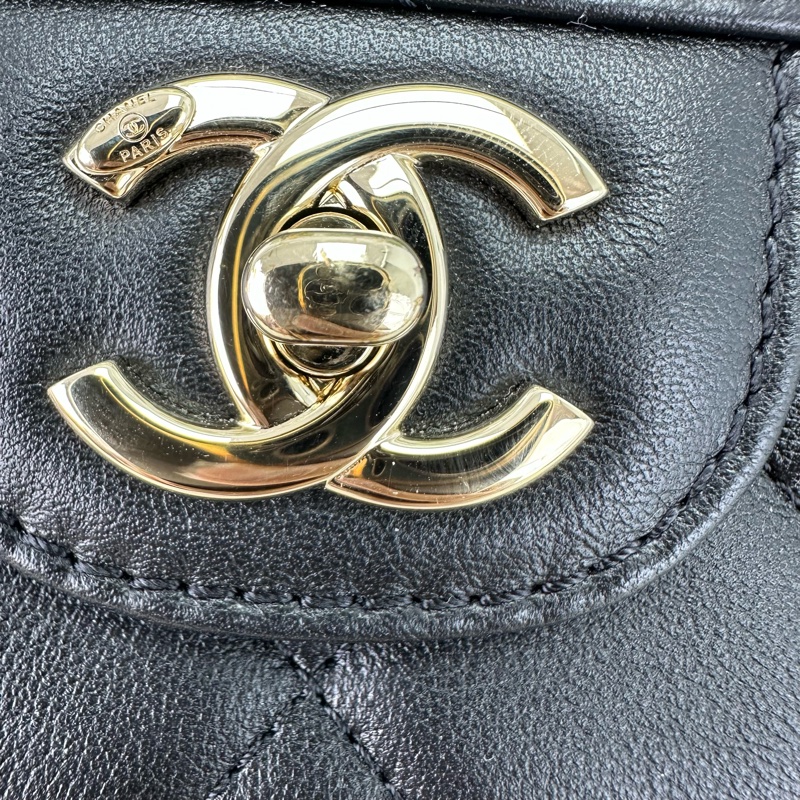 閑置品🌟CHANEL Coco Lady Medium Size 黑金牛皮 26cm-12