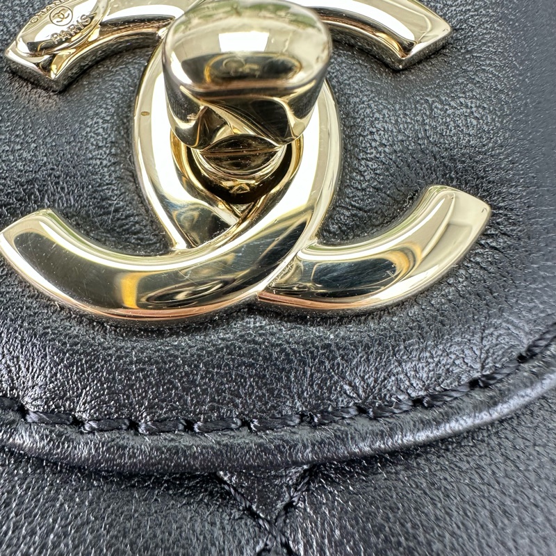 閑置品🌟CHANEL Coco Lady Medium Size 黑金牛皮 26cm-14