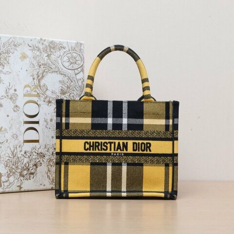 DIOR BookTote小號26.5拼色帆布2022肩背包