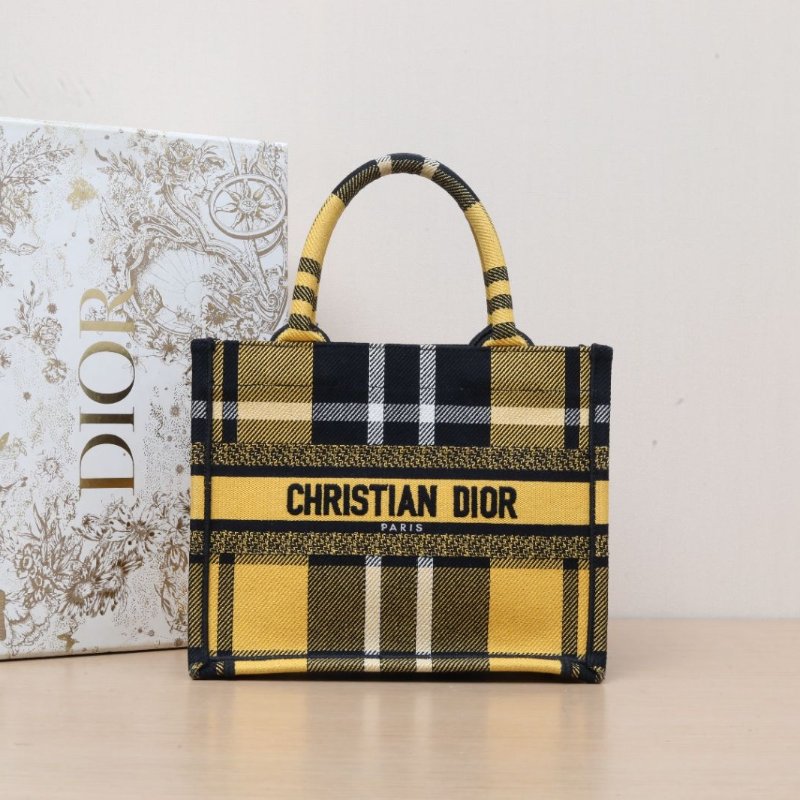 DIOR BookTote小號26.5拼色帆布2022肩背包-0