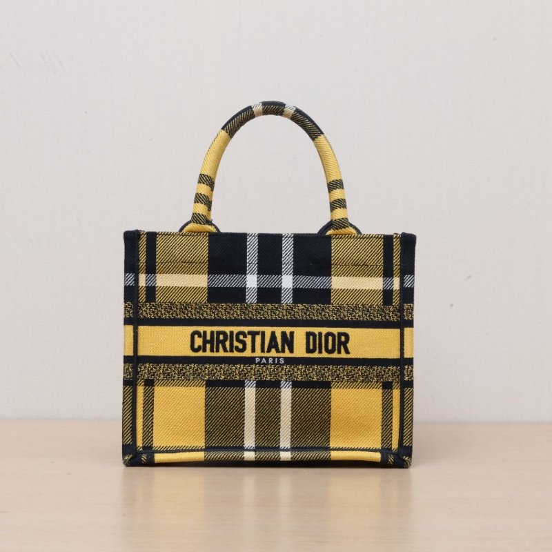 DIOR BookTote小號26.5拼色帆布2022肩背包-1