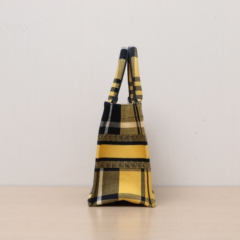 DIOR BookTote小號26.5拼色帆布2022肩背包-4