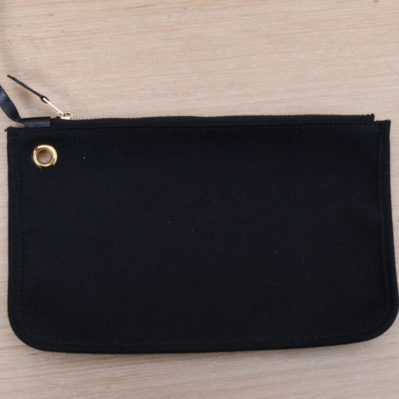 HERMES Herbag3189黑色帆布/Hunter牛皮Z刻金扣肩背包-3