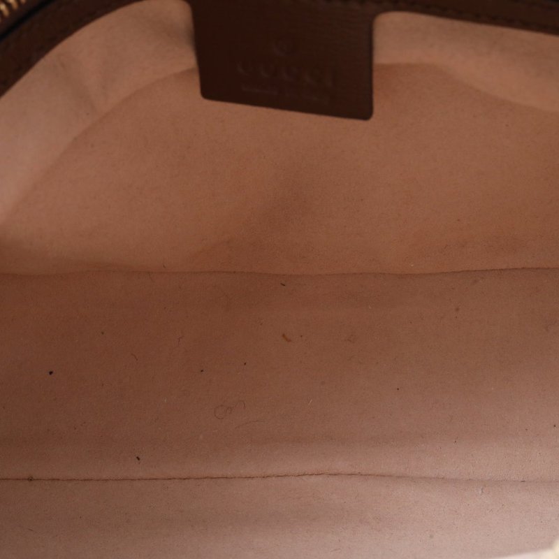 GUCCI 馬銜扣1955相機包小號老花PVC金扣肩背包-2